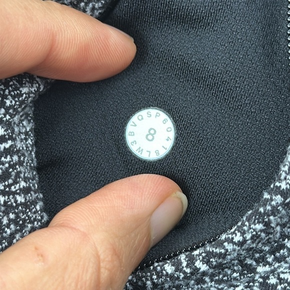 Lululemon Runderful Long Sleeve Rush Jacquard Black White - Picture 5 of 5